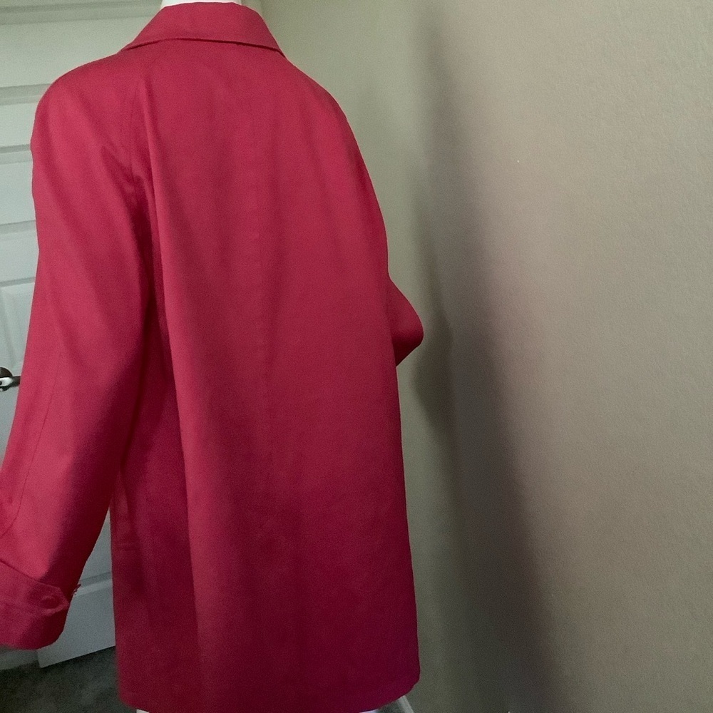 Talbots Vibrant Pink All-Weather Trench Coat - Picture 9 of 14